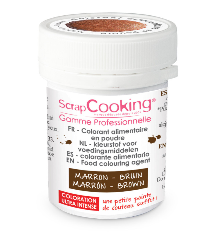 Colorant alimentaire en poudre marron 5 gr réf.4038