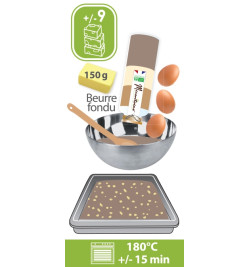 Coffret bois brownies - Fiche recette